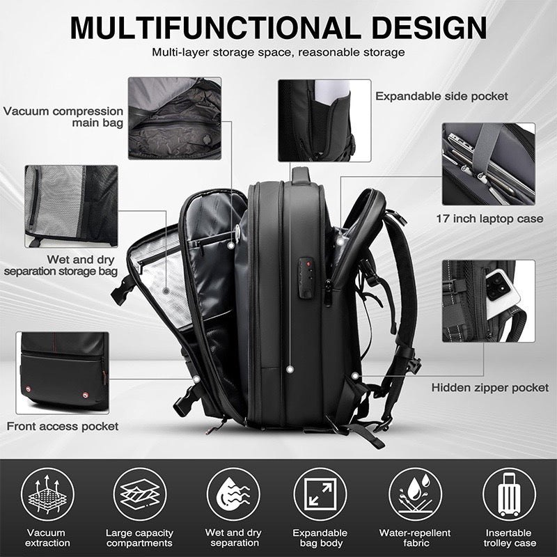 AirSeal Pro - Sac à dos de voyage à compression sous vide