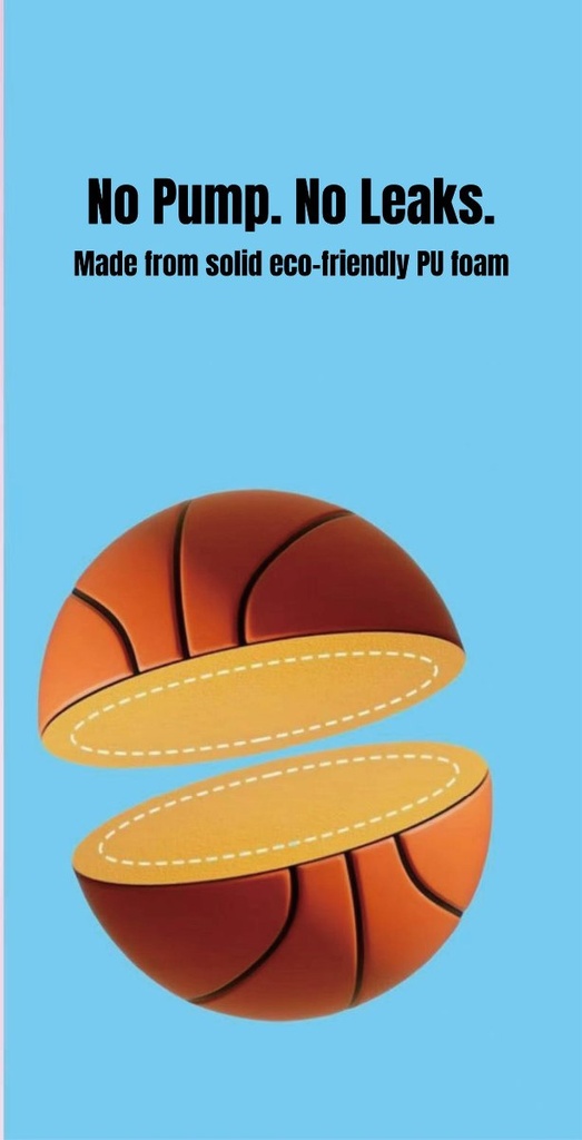 HushBall - Ballon de basket silencieux d'intérieur, taille 7