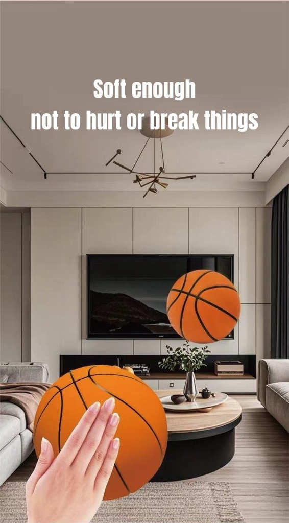 HushBall - Ballon de basket silencieux d'intérieur, taille 7