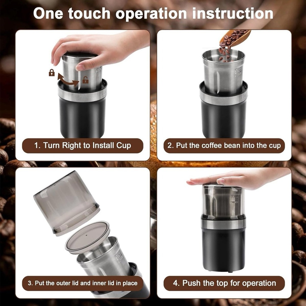 Voltix - Moulin électrique multi-usage en inox