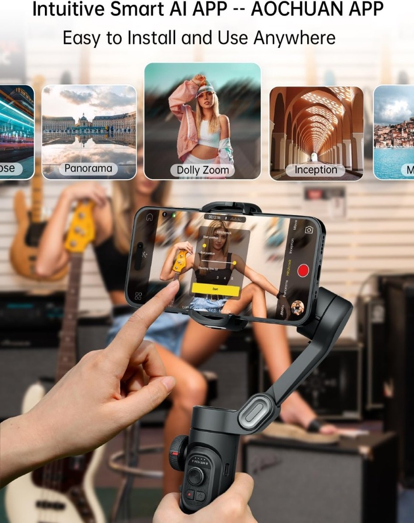 Smart XE - Stabilisateur smartphone 3 axes avec suivi IA