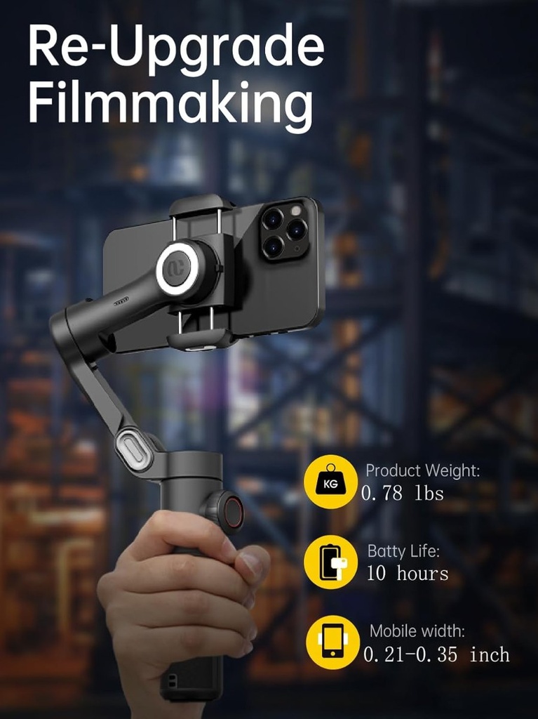 Smart XE - Stabilisateur smartphone 3 axes avec suivi IA