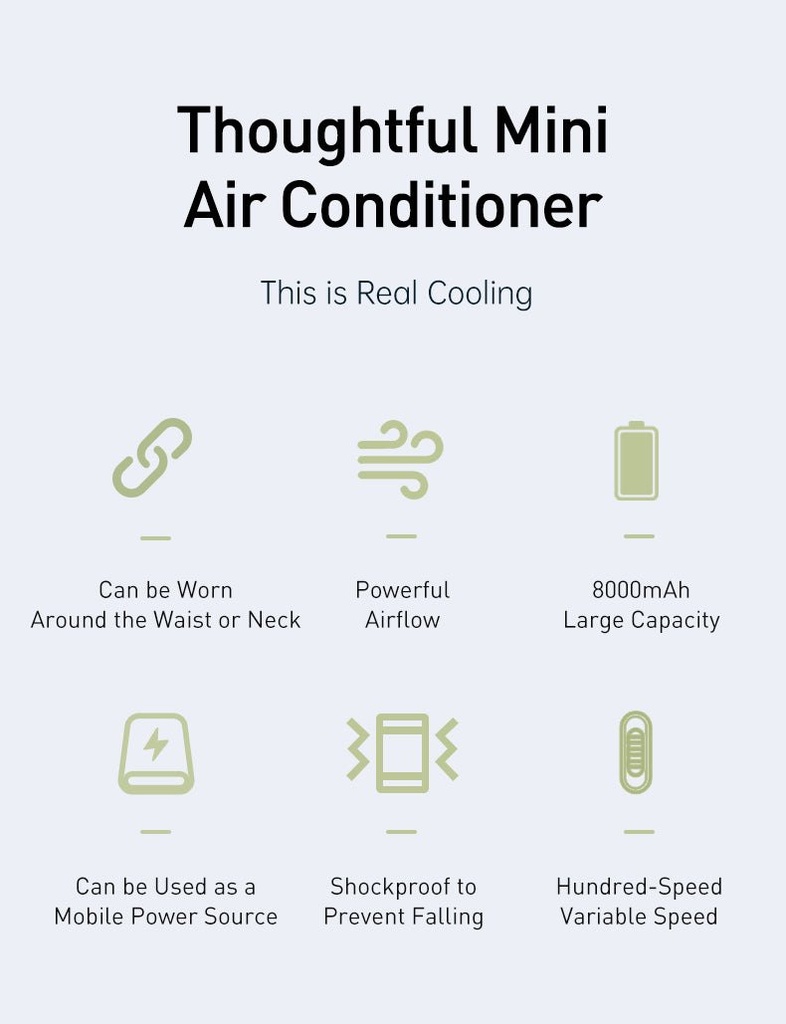 CoolBelt Pro - Ventilateur de ceinture et batterie externe