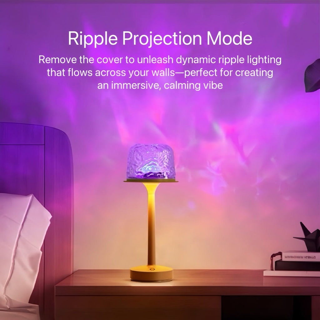 RippleGlow - Lampe d'ambiance à effet de vagues