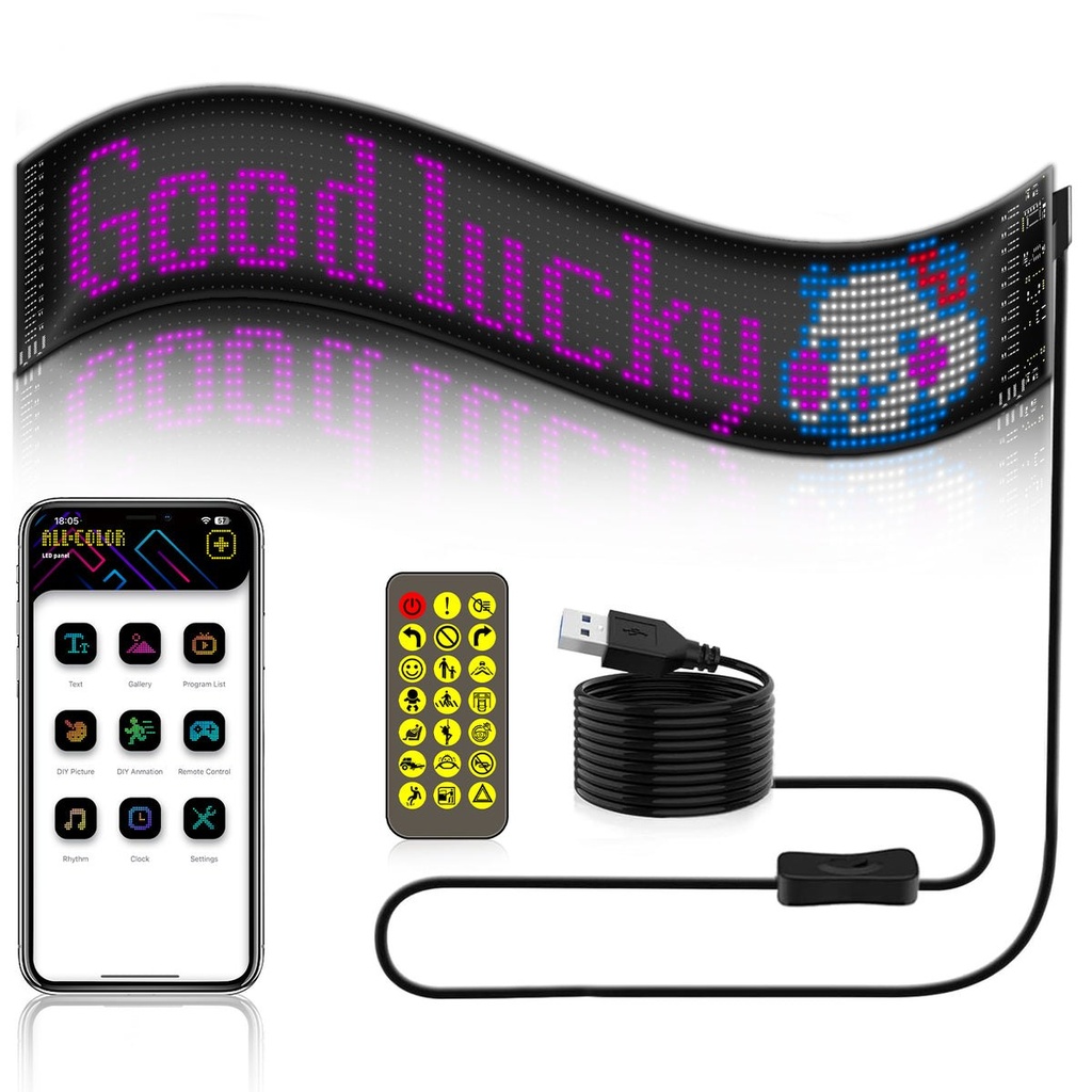 GlowPanel X - Écran LED programmable pour voiture