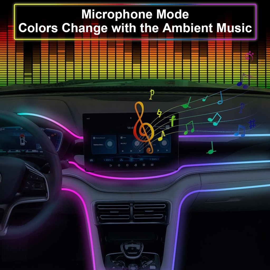 NeoFlow - Kit d'éclairage d'ambiance RGB pour voiture