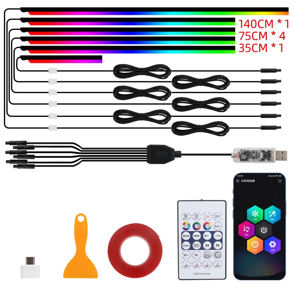 NeoFlow - Kit d'éclairage d'ambiance RGB pour voiture