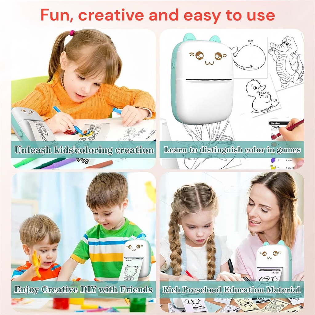 Mini imprimante thermique Bluetooth sans encre