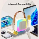 KaraParty Mini - Enceinte karaoké avec 2 micros sans fil