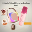 KaraParty Mini - Enceinte karaoké avec 2 micros sans fil