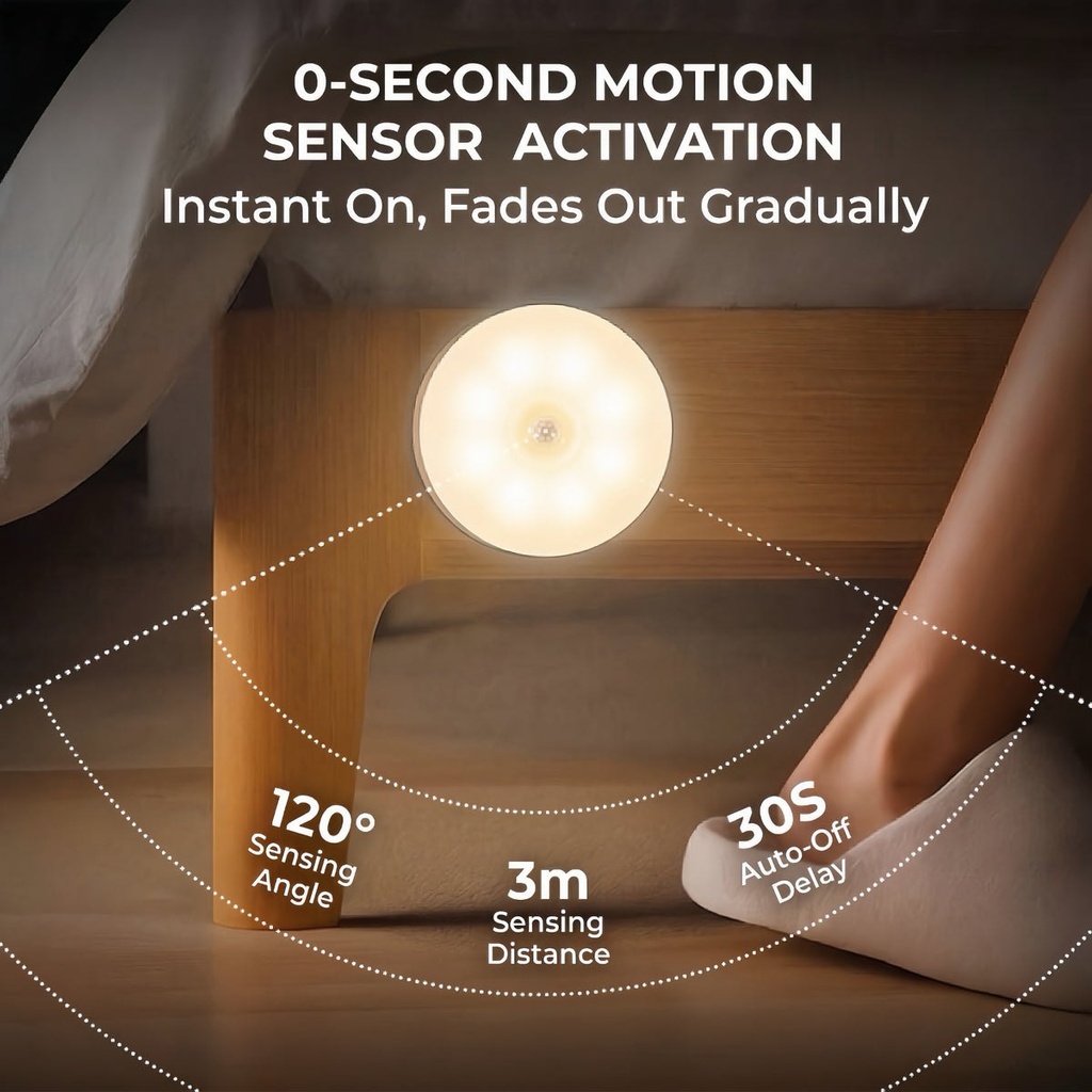 Lampe magnétique à détecteur de mouvement