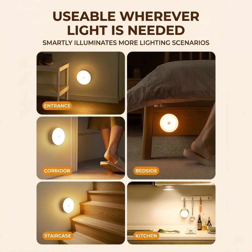 Lampe magnétique à détecteur de mouvement