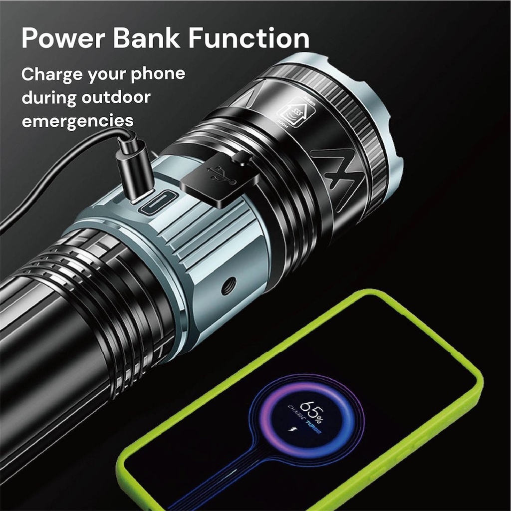 TorchMaster X9 - Lampe torche tactique multifonction