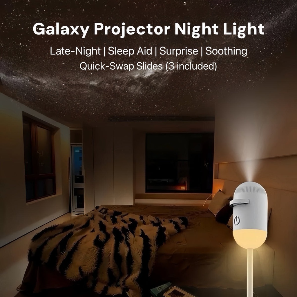 [RZ-116] Veilleuse USB et projecteur galaxie 2 en 1