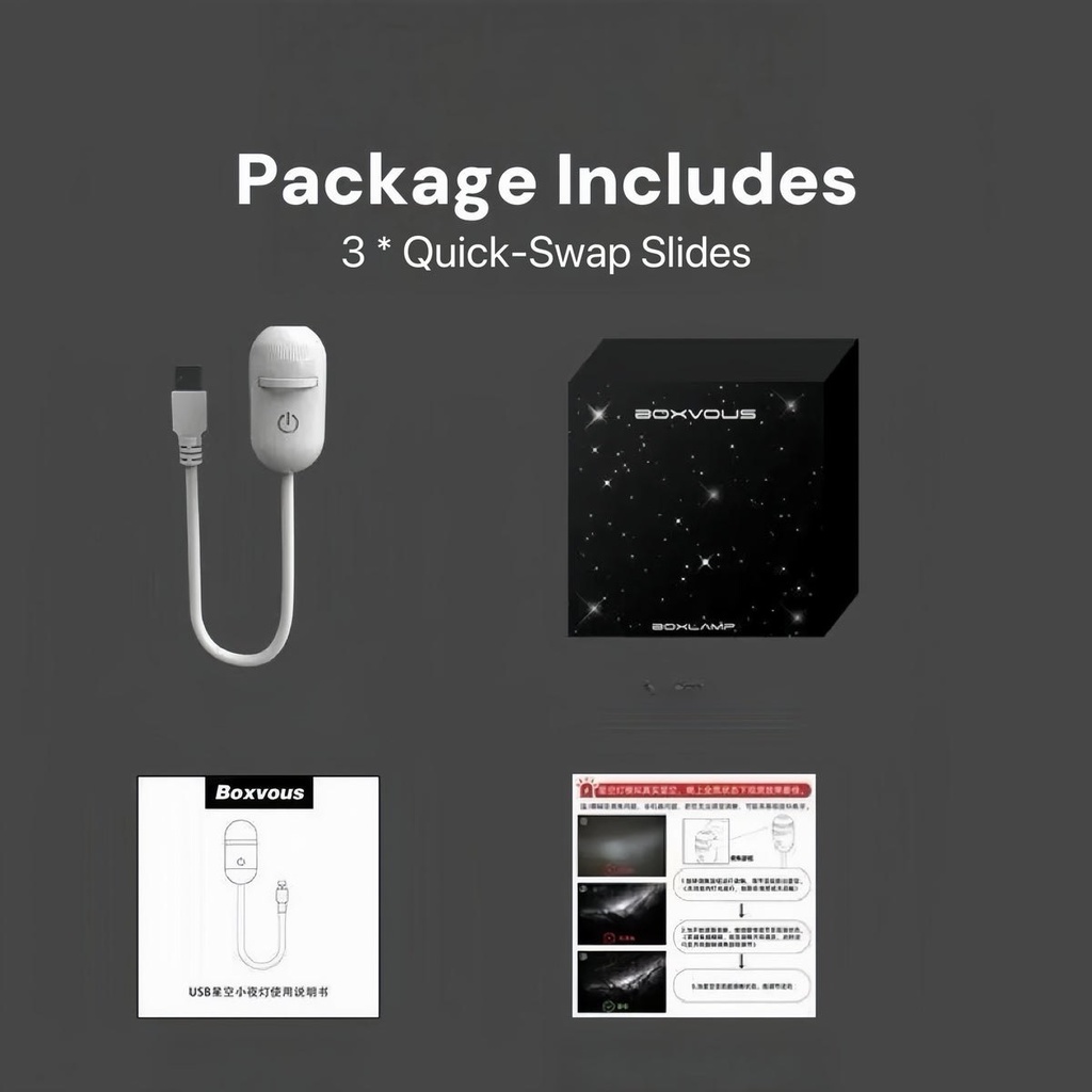 Veilleuse USB et projecteur galaxie 2 en 1