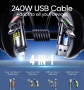 UniCore - Câble de charge rapide 4 en 1 240 W