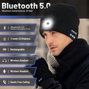 [RZ-112] Bonnet Bluetooth connecté avec lampe frontale