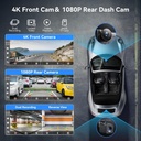 Carvera - Écran CarPlay 10,26" et dashcam 4K avant-arrière