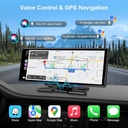 Carvera - Écran CarPlay 10,26" et dashcam 4K avant-arrière