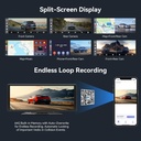 Carvera - Écran CarPlay 10,26" et dashcam 4K avant-arrière