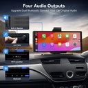 Carvera - Écran CarPlay 10,26" et dashcam 4K avant-arrière