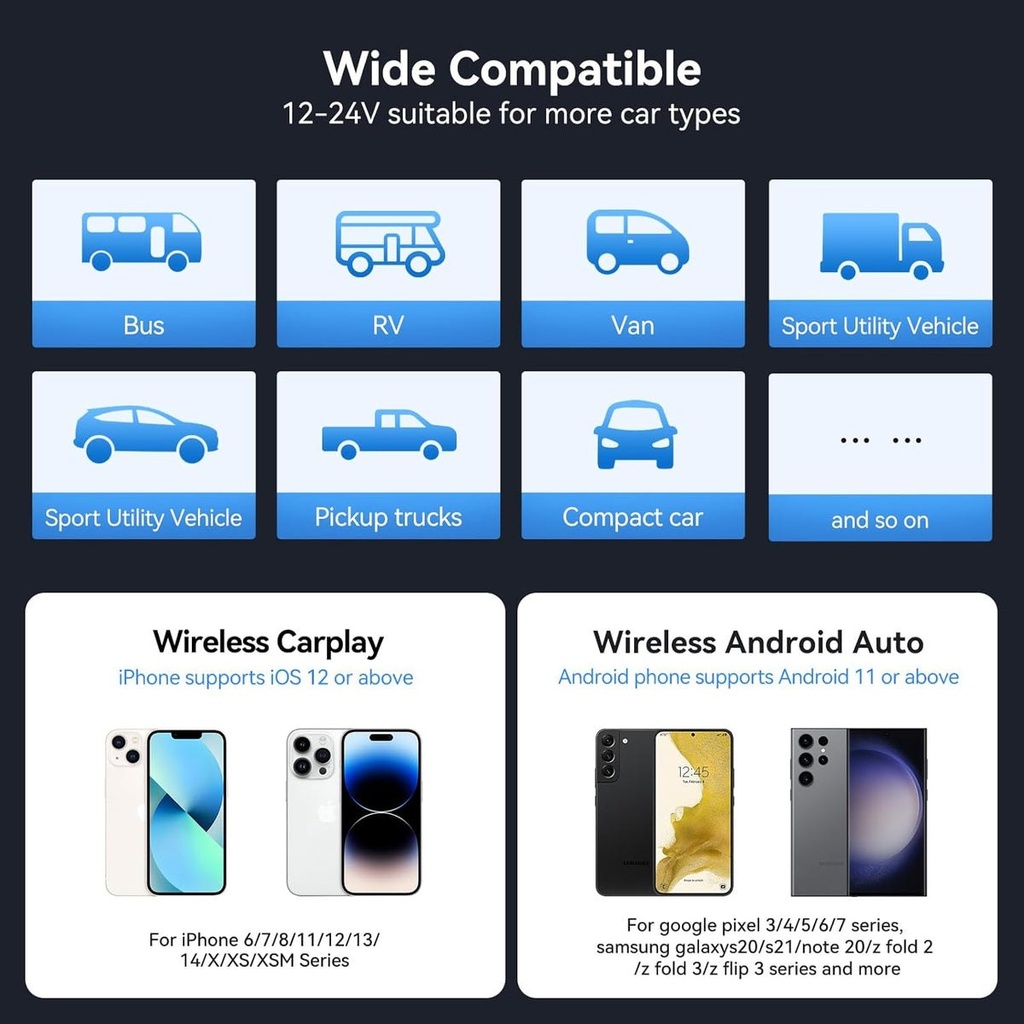 Carvera - Écran CarPlay 10,26" et dashcam 4K avant-arrière