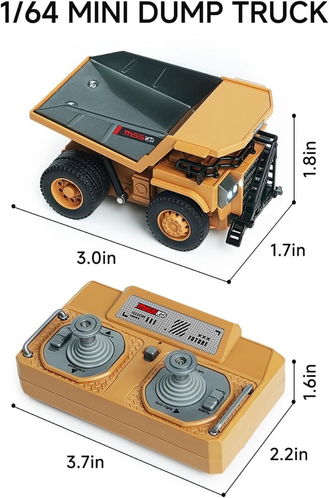 MicroCrew - Engins de chantier télécommandés miniatures 1:64