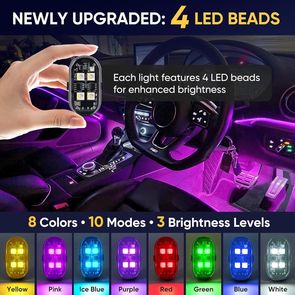 [RZ-079] LumeX Flux - Lumières LED RGB sans fil avec télécommande