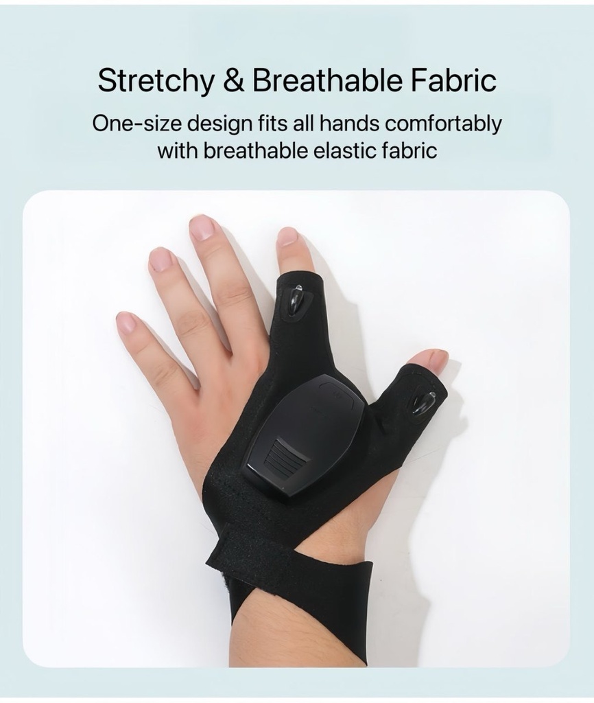 GlowGrip Pro - Gants lampe torche LED étanches
