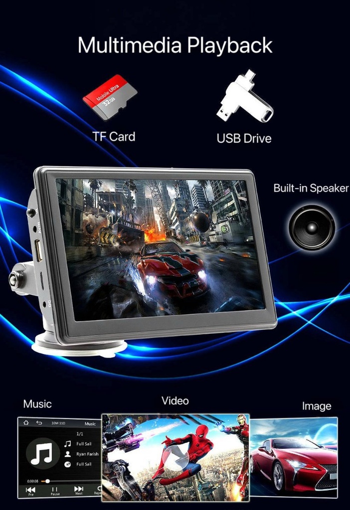 DriveSync 7 - Écran CarPlay et Android Auto sans fil