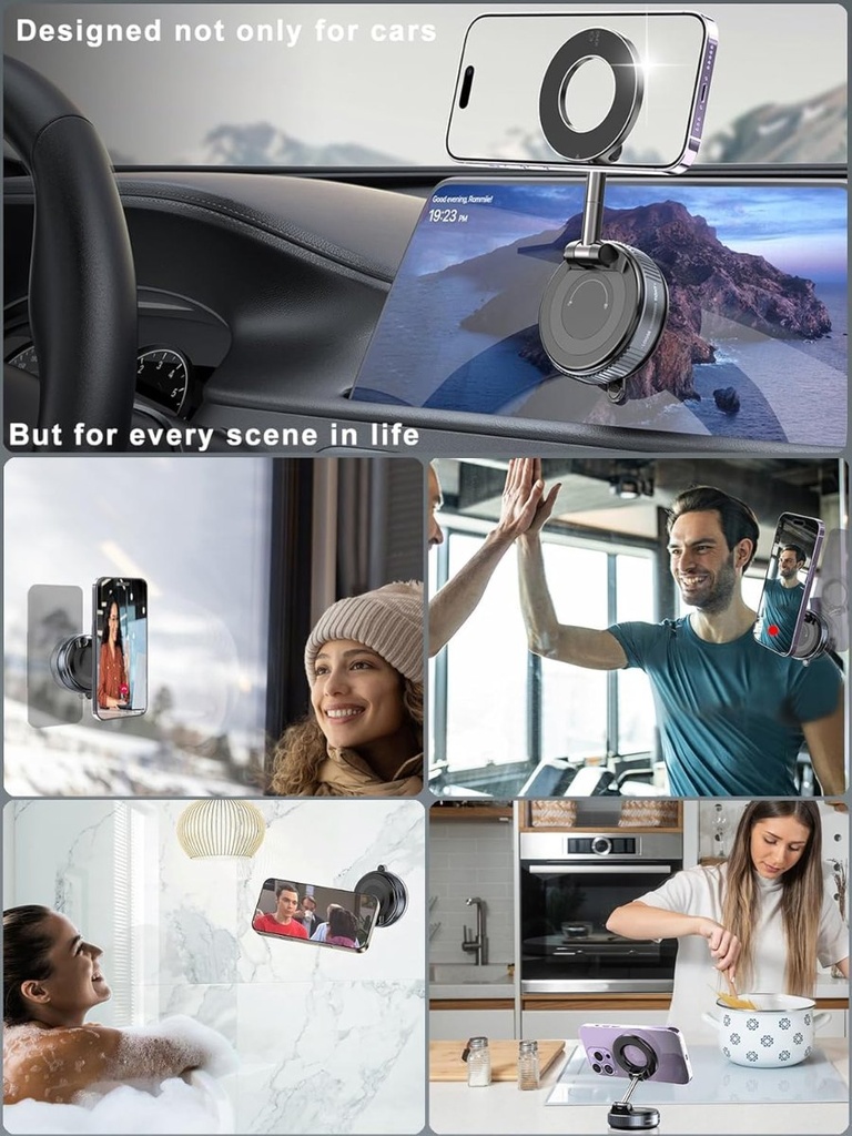 Snanen 360 - Support téléphone magnétique à ventouse