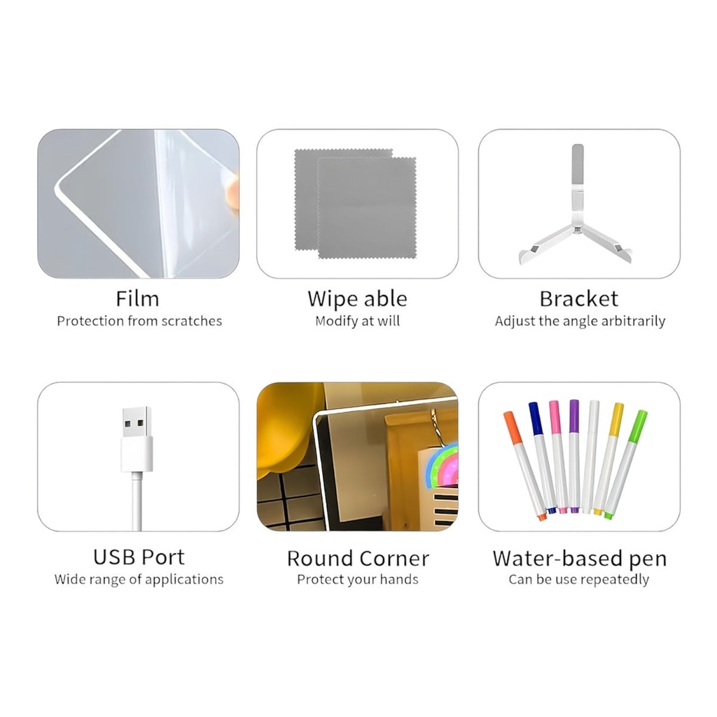 [RZ-015] GlowBoard - Tableau LED lumineux pour écrire et dessiner
