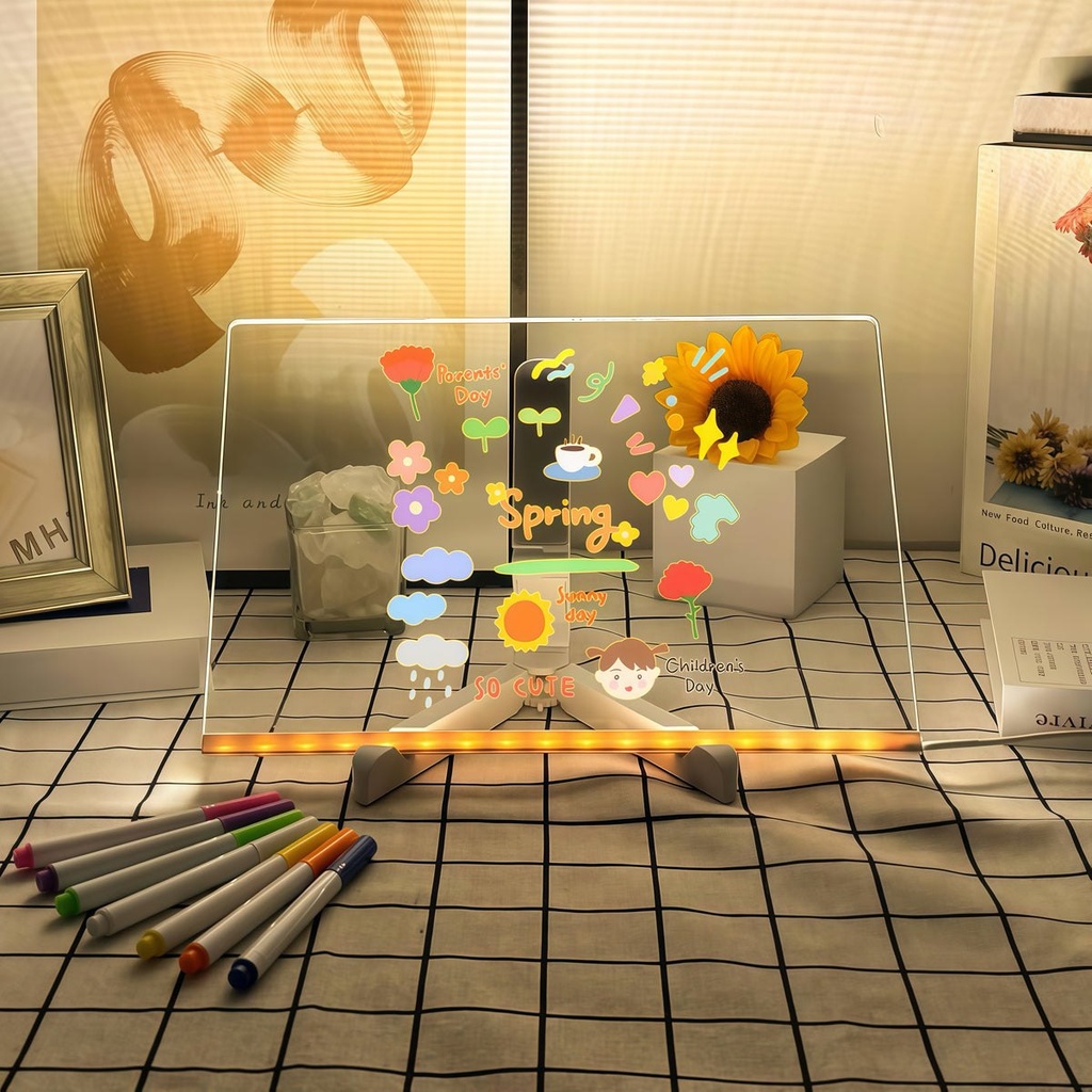 GlowBoard - Tableau LED lumineux pour écrire et dessiner