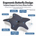 Oreiller papillon ergonomique à mémoire de forme
