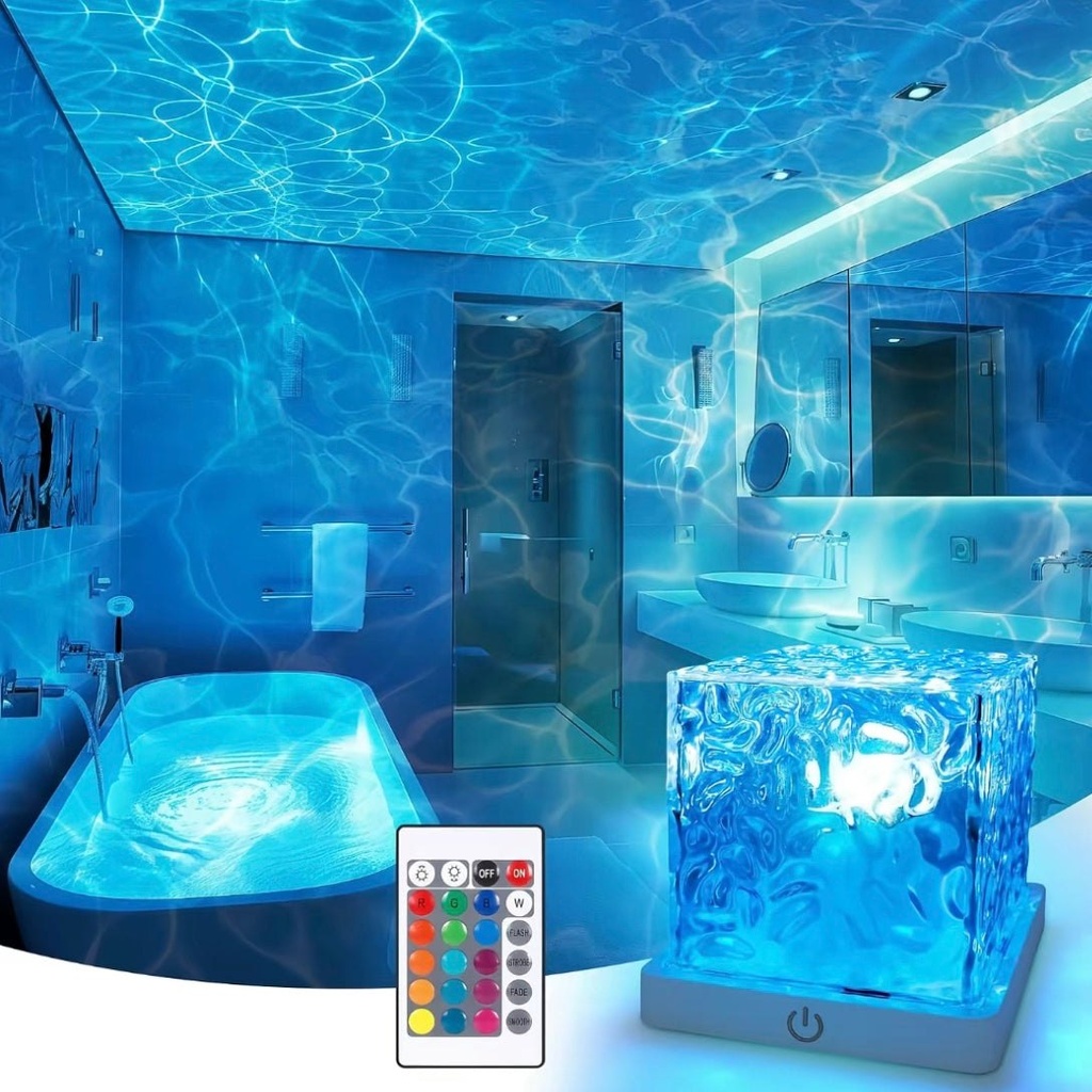 [RZ-158] RippleCube - Lampe d'ambiance rechargeable effet vagues