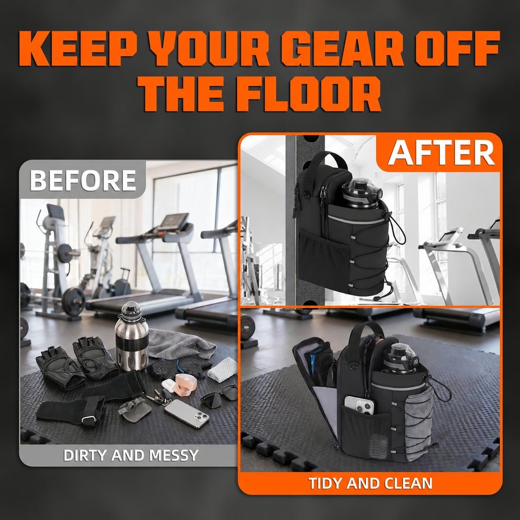 [RZ-156] MagRack - Sac de sport magnétique pour rack de musculation