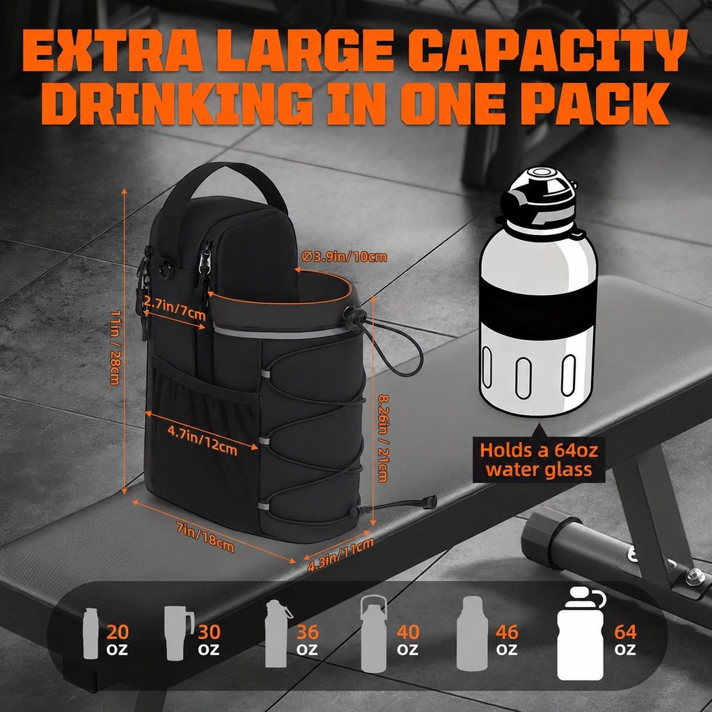 MagRack - Sac de sport magnétique pour rack de musculation