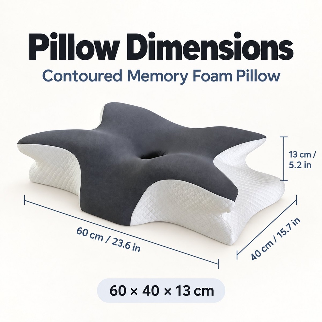 Oreiller papillon ergonomique à mémoire de forme