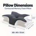 Oreiller papillon ergonomique à mémoire de forme