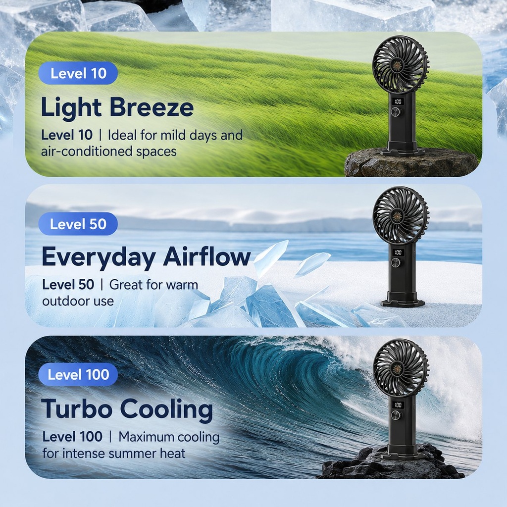 AERVOX HyperJet - Ventilateur portable 100 vitesses