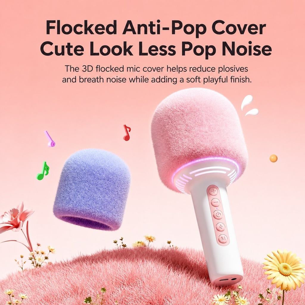SOAIY - Micro karaoké Bluetooth avec haut-parleur intégré