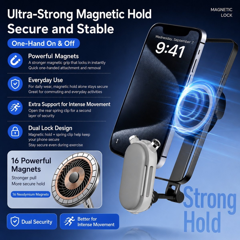 Varnelo - Support de cou 2 en 1 pour smartphone et caméra