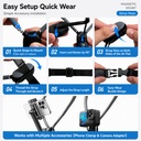Varnelo - Support de cou 2 en 1 pour smartphone et caméra