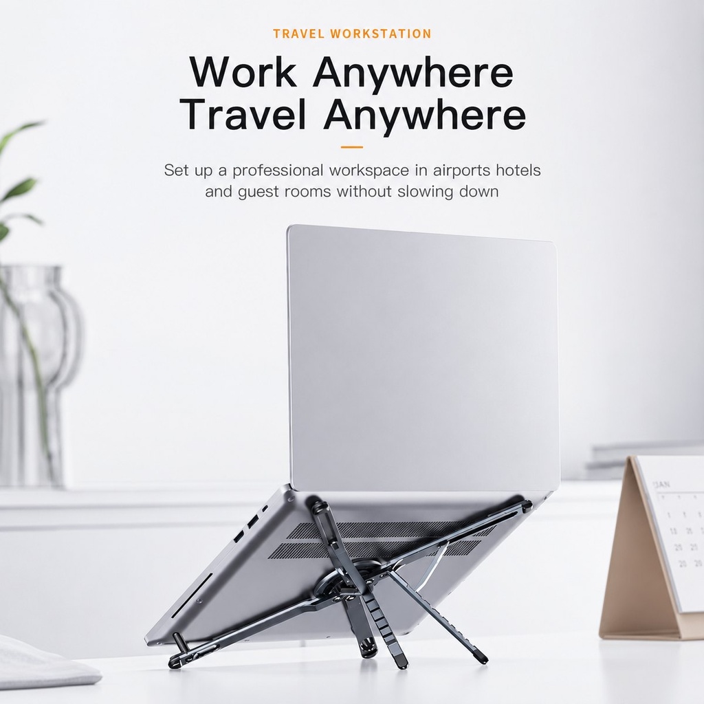 Support magnétique pliable 4 en 1 pour téléphone et laptop