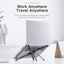 Support magnétique pliable 4 en 1 pour téléphone et laptop