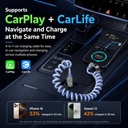 Câble spiralé 4 en 1 de 240W pour charge rapide et données