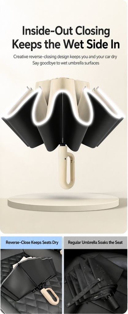 StormGuard - Parapluie inversé automatique résistant au vent