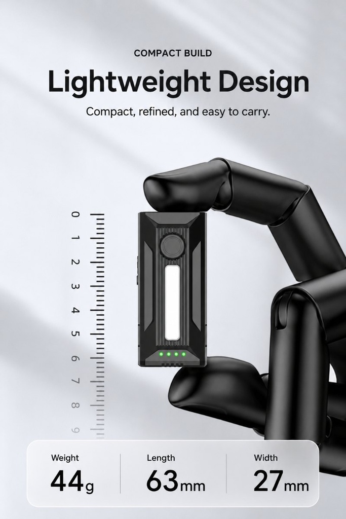 Lampe de poche EDC à clip et base magnétique, 8 modes