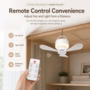 Ventilateur suspendu rechargeable avec lumière intégrée