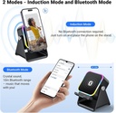 Support téléphone 5 en 1 avec haut-parleur à induction